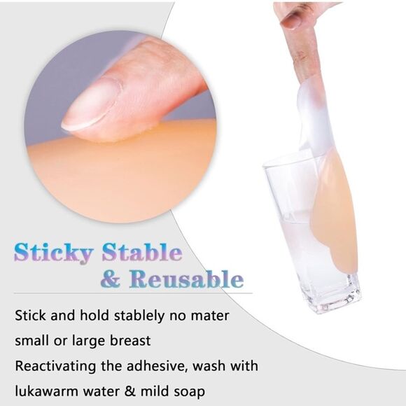 Women’s Silicone Nipple Covers 5.1”- Nude NIP - Picture 2 of 8